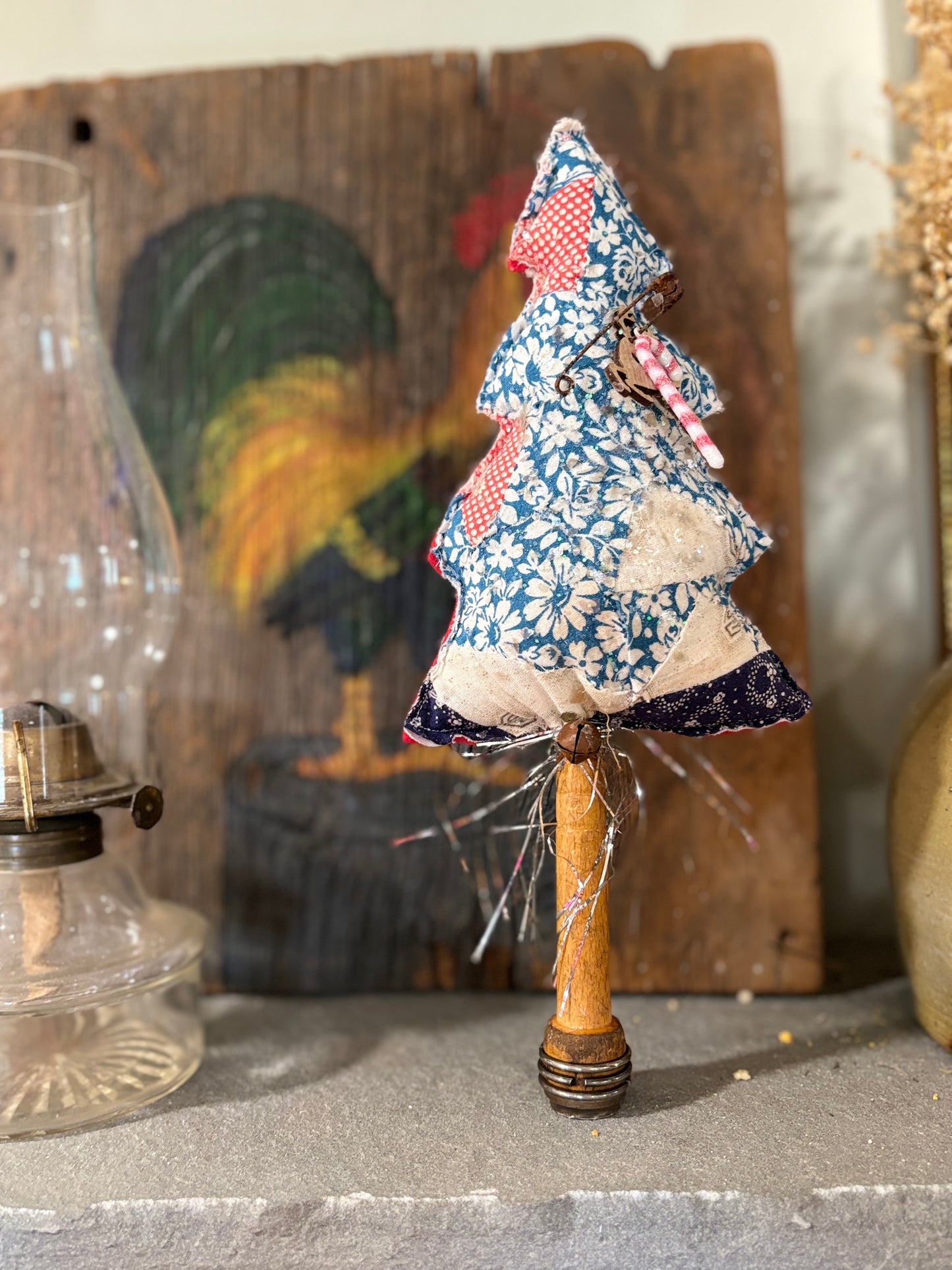 Vintage Quilt Christmas Tree, Quilted Christmas Tree Decor, Small Christmas Tree Pillow, Christmas Tree Decor, Gifts for Her