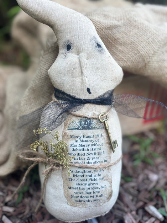 Primitive Folk Art Ghost, Primitive Halloween Decor, Halloween Ghost Handmade