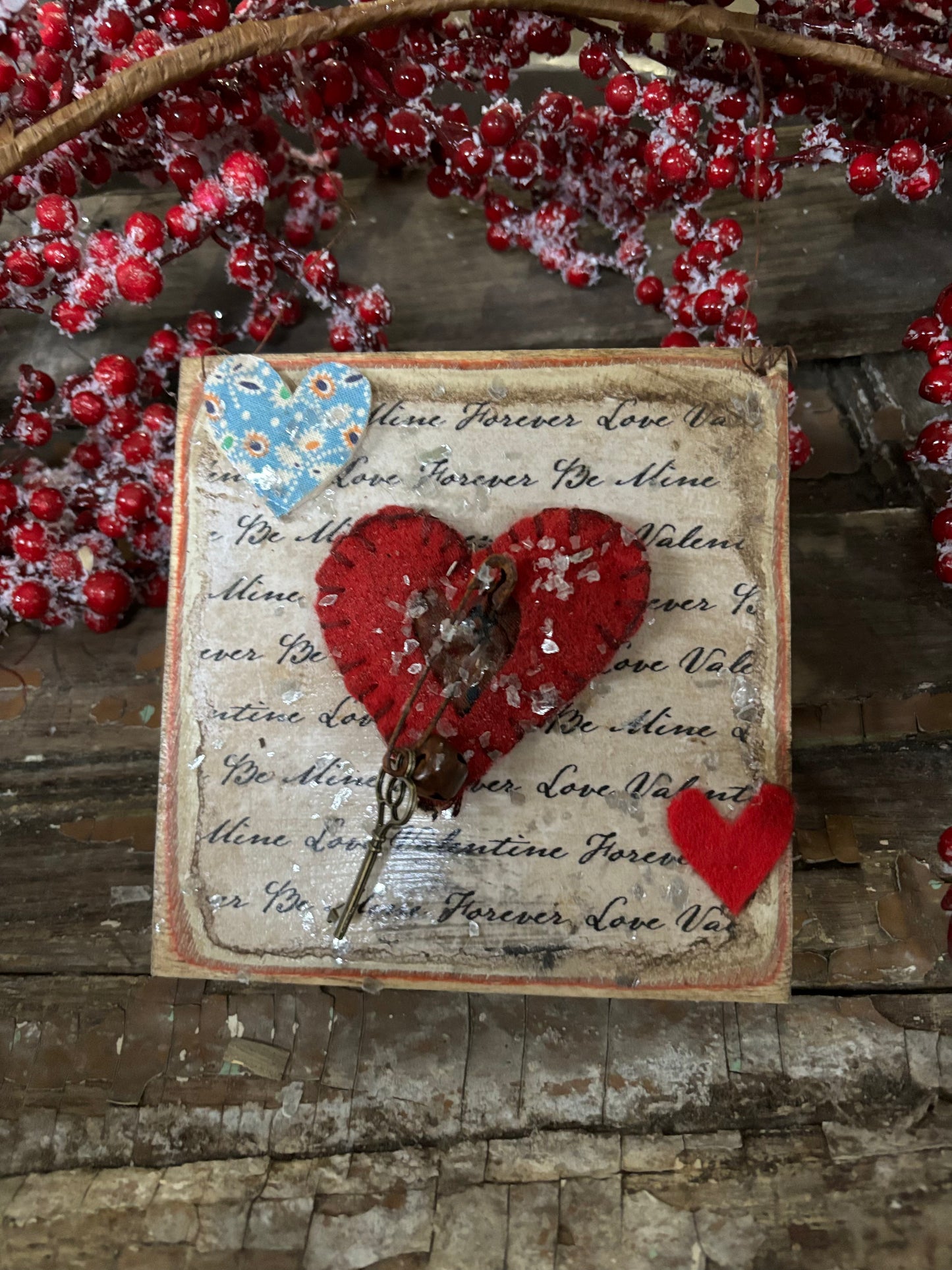 Primitive Grungy Valentine Wooden Sign/Primitive/Farmhouse Valentine Decor