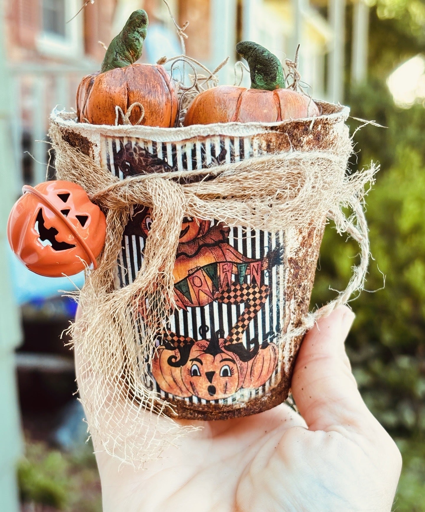 Primitive Pumpkin Patch Decor, Fall Decor, Handmade Clay Pumpkins, Primitive Pumpkins Handmade, Autumn Decor, Fall Decor, Tiered Tray