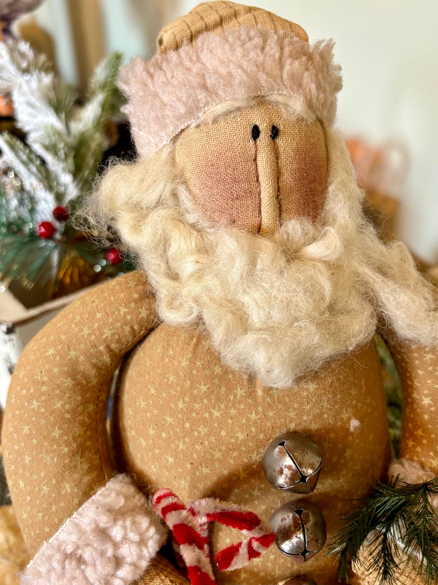 Primitive Santa Claus ~ OLDE SAINT NICK ~ Handmade Christmas Santa Claus Doll ~ Vintage Saint Nick ~ Handmade Christmas Santa Decor