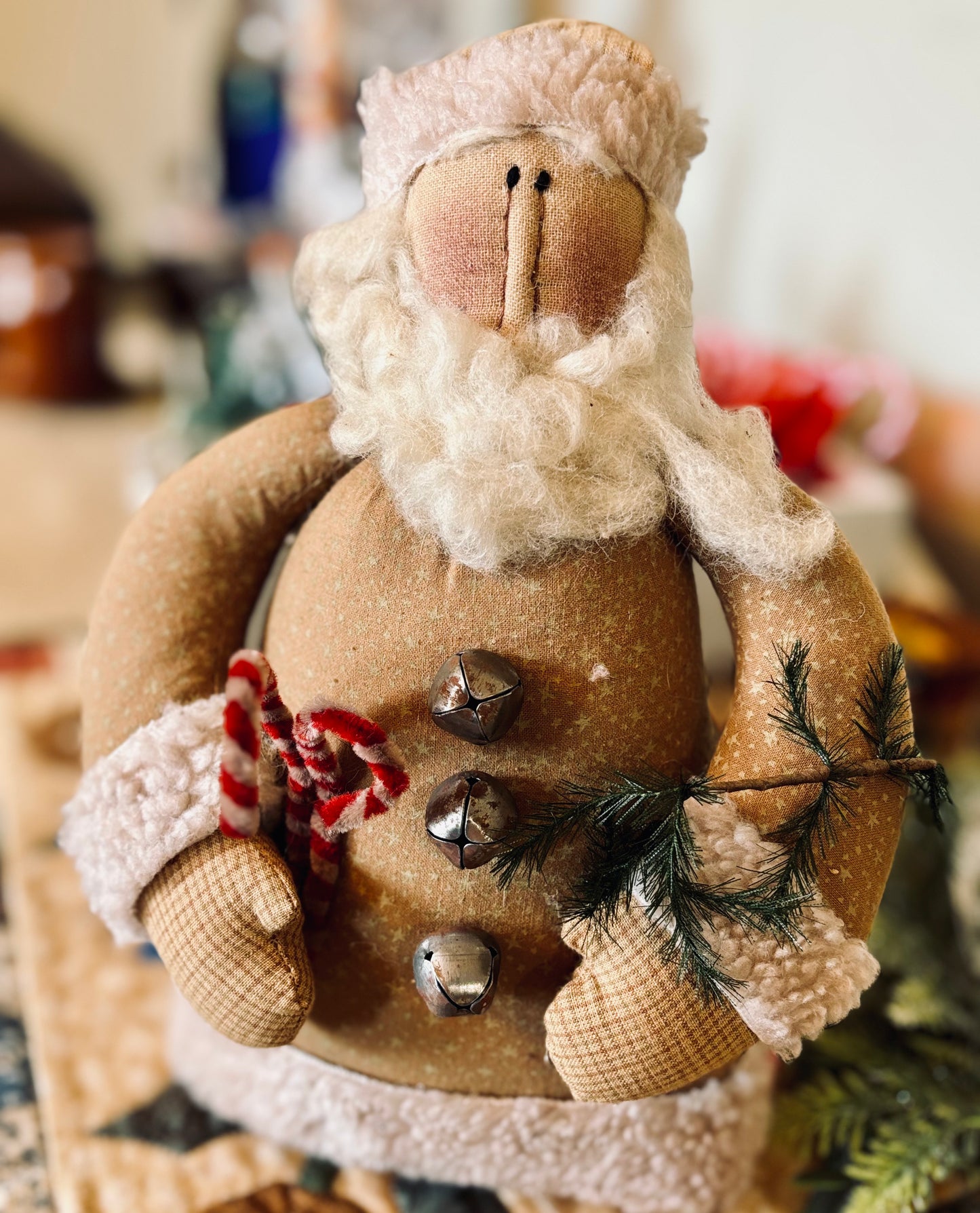 Primitive Santa Claus ~ OLDE SAINT NICK ~ Handmade Christmas Santa Claus Doll ~ Vintage Saint Nick ~ Handmade Christmas Santa Decor