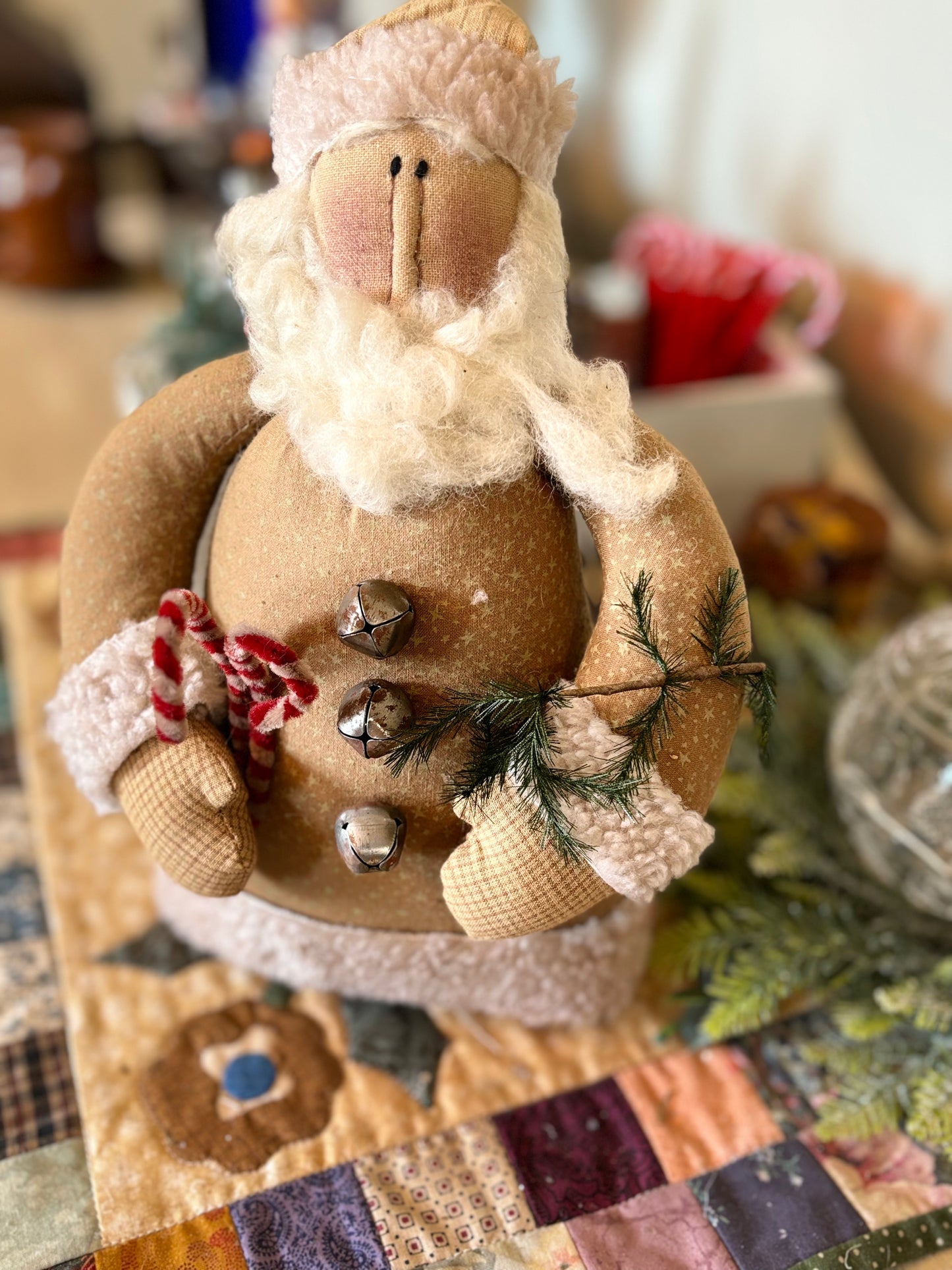 Primitive Santa Claus ~ OLDE SAINT NICK ~ Handmade Christmas Santa Claus Doll ~ Vintage Saint Nick ~ Handmade Christmas Santa Decor