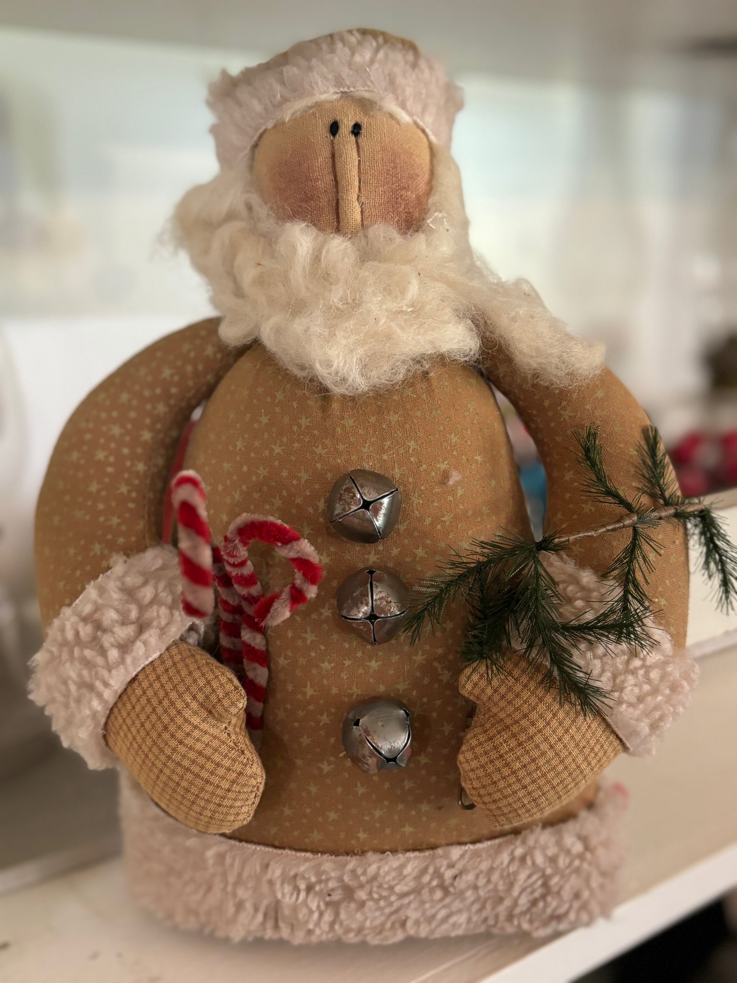 Primitive Santa Claus ~ OLDE SAINT NICK ~ Handmade Christmas Santa Claus Doll ~ Vintage Saint Nick ~ Handmade Christmas Santa Decor