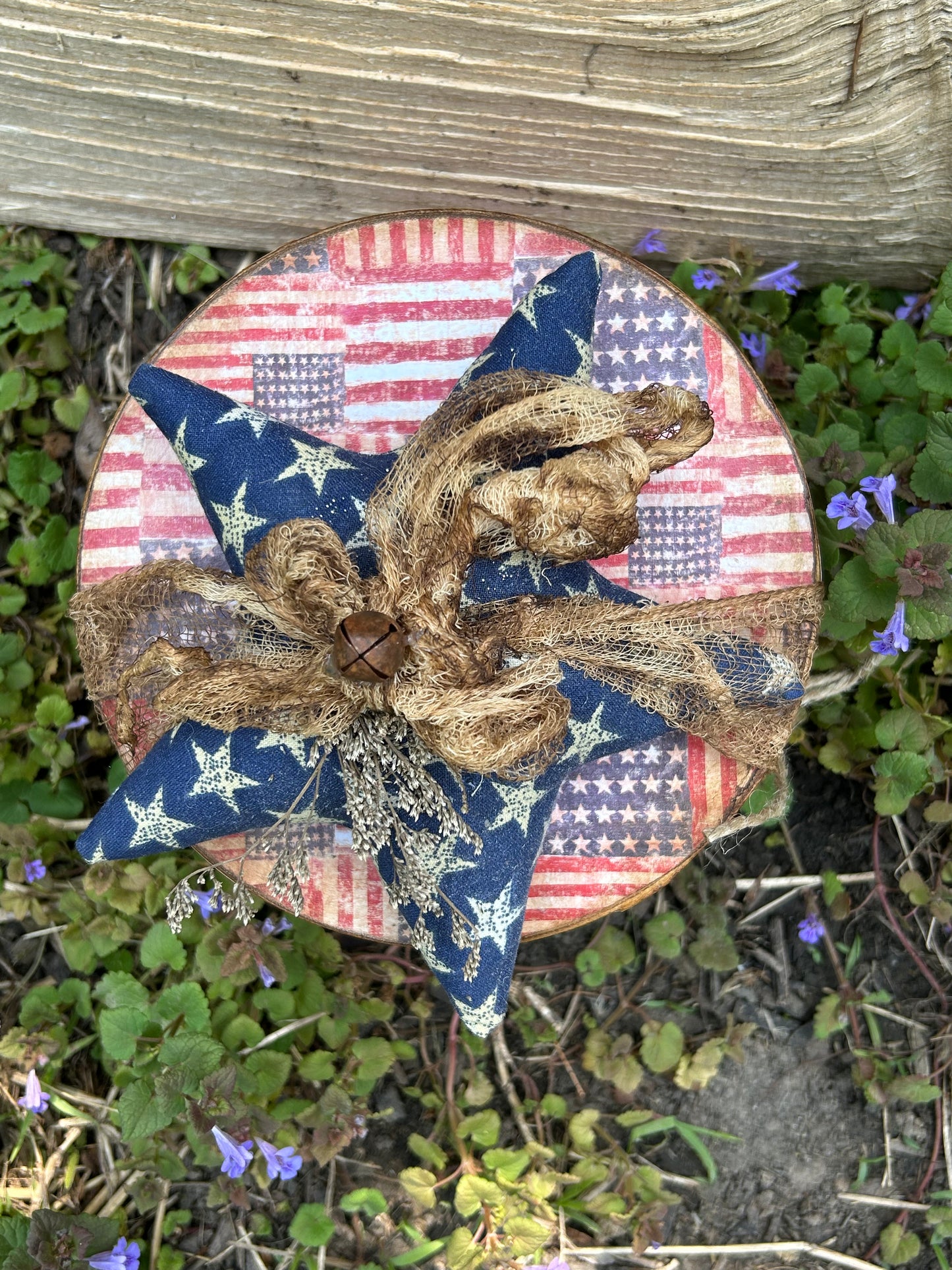 Primitive Patriotic Shaker Box & Star Primitive Shaker Box~Primitive Hat Box~Americana Style~Primitive Home Decor~Primitive Home