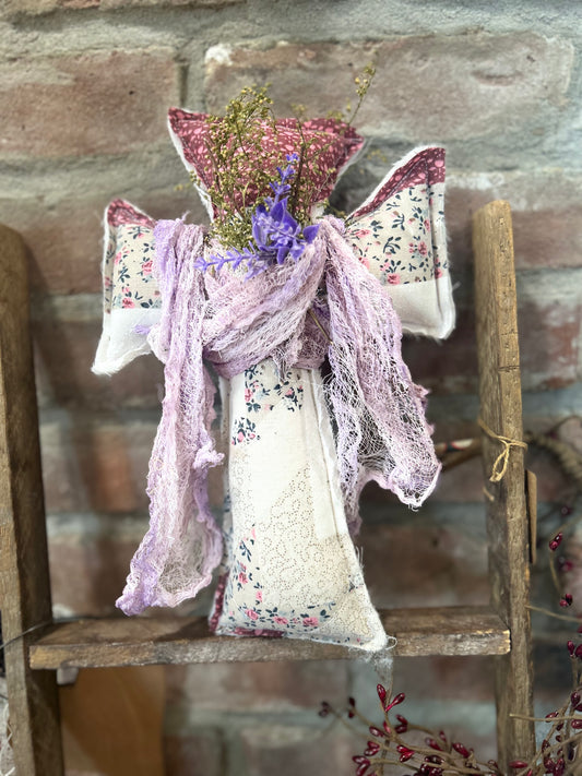 Farmhouse Quilted Cross, Easter Cross, Handmade Shabby Chic Easter Cross, Easter Decor