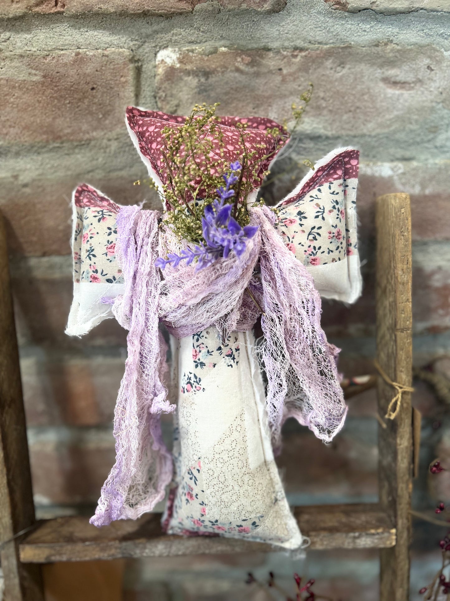 Farmhouse Quilted Cross, Easter Cross, Handmade Shabby Chic Easter Cross, Easter Decor