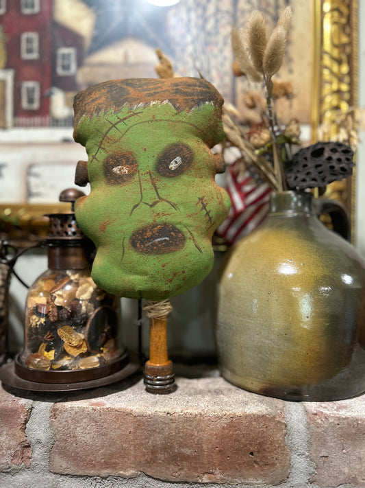 Halloween Folk Art Frankenstein Monster, Halloween Decor, Vintage Halloween, Primitive Vintage Halloween Monster