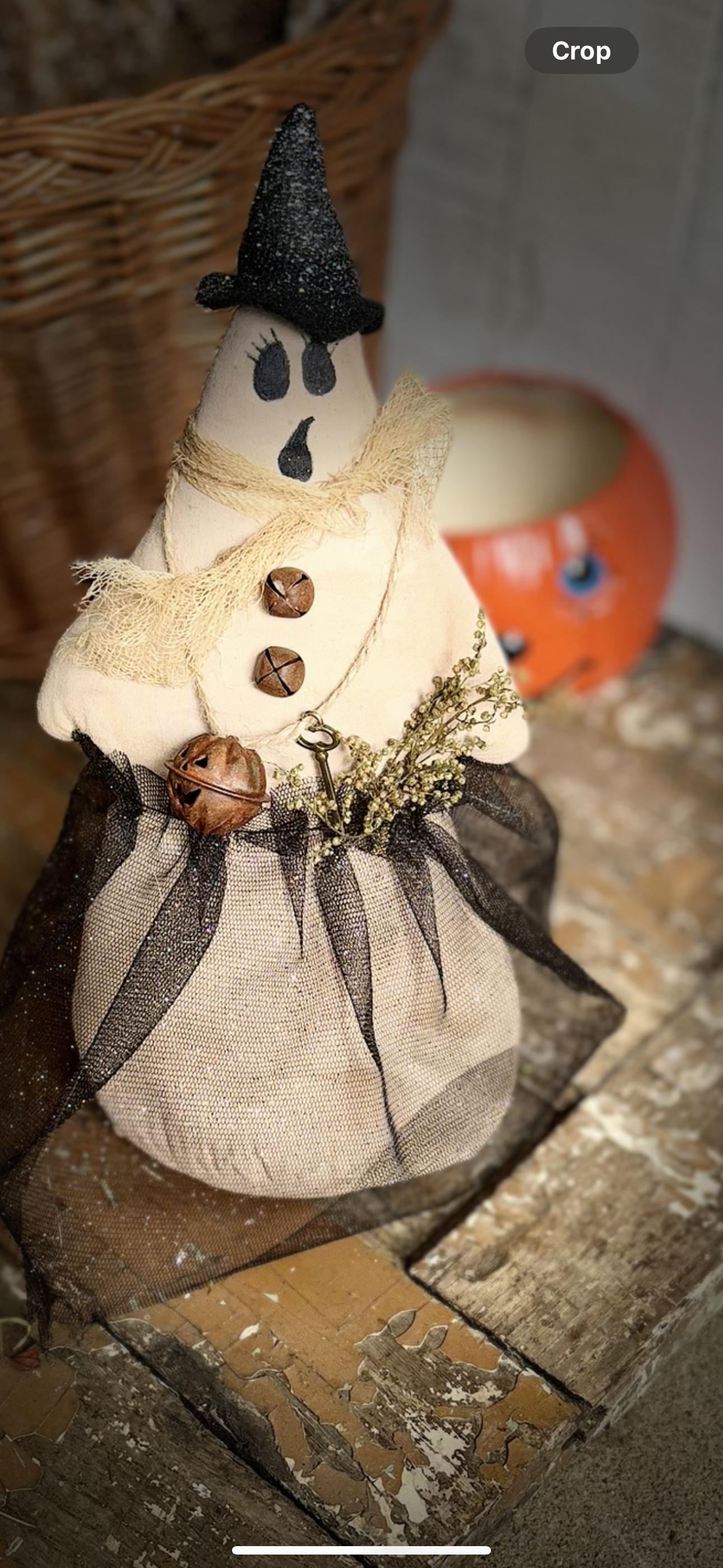 Primitive Ghost Doll, Handmade Halloween Decor, Spooky Ghost, Primitive Ghost Girl, Ghost Girl, Handmade Halloween, Halloween Fall Decor