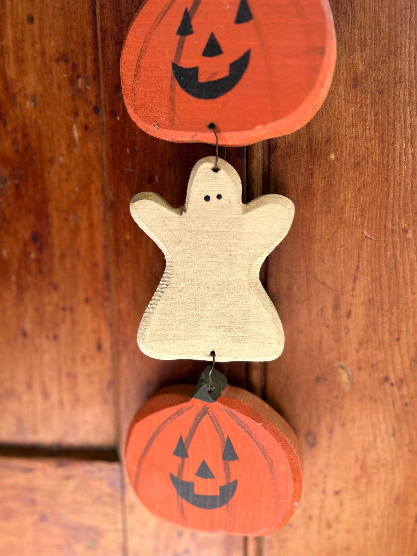 Primitive Halloween Hanging Ghost and Pumpkin Decor, Halloween Wall Decor