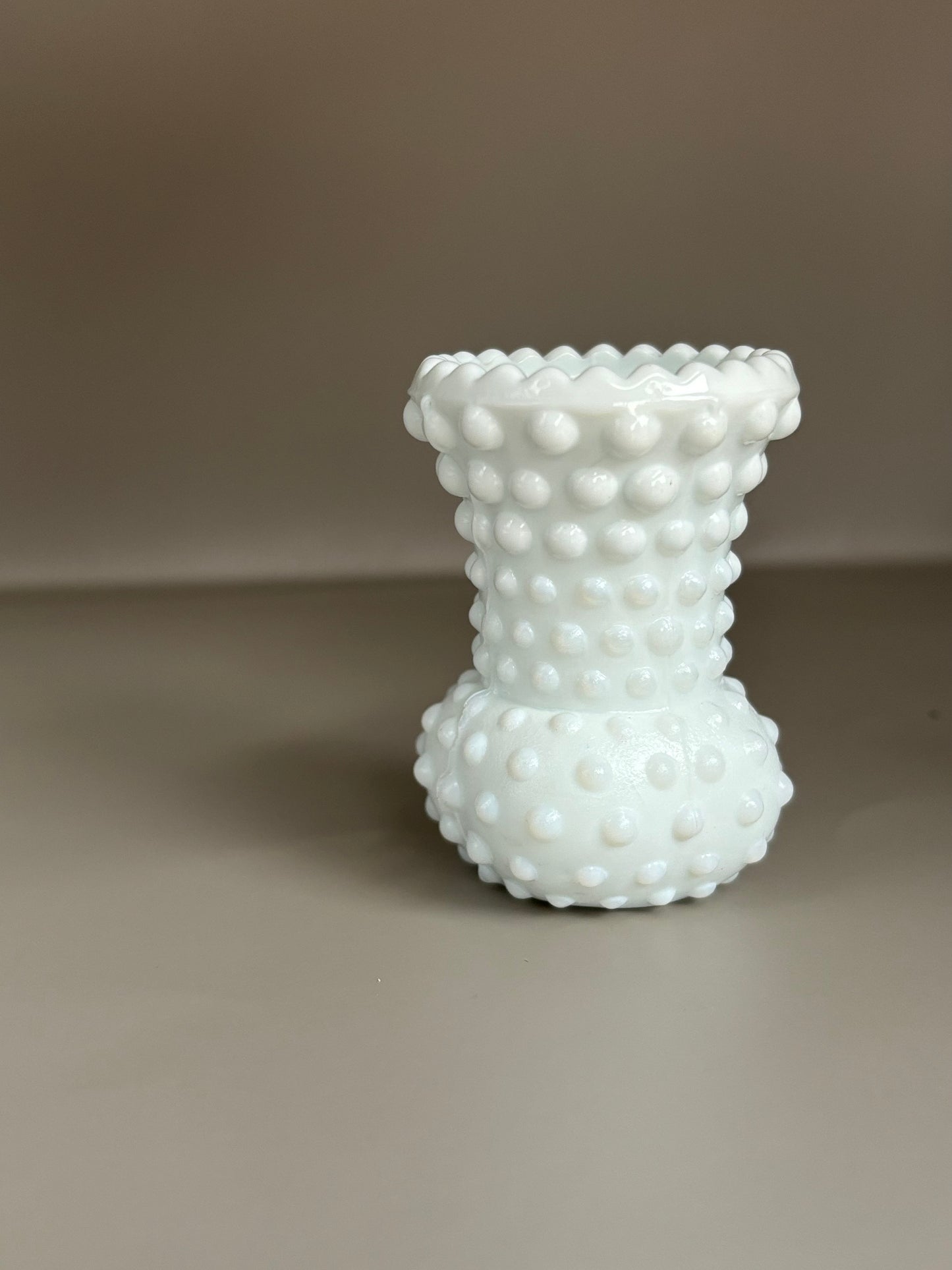 Fenton Toothpick Holder, White Milk Glass Hobnail, Vintage 1970s, Pattern 3895MI