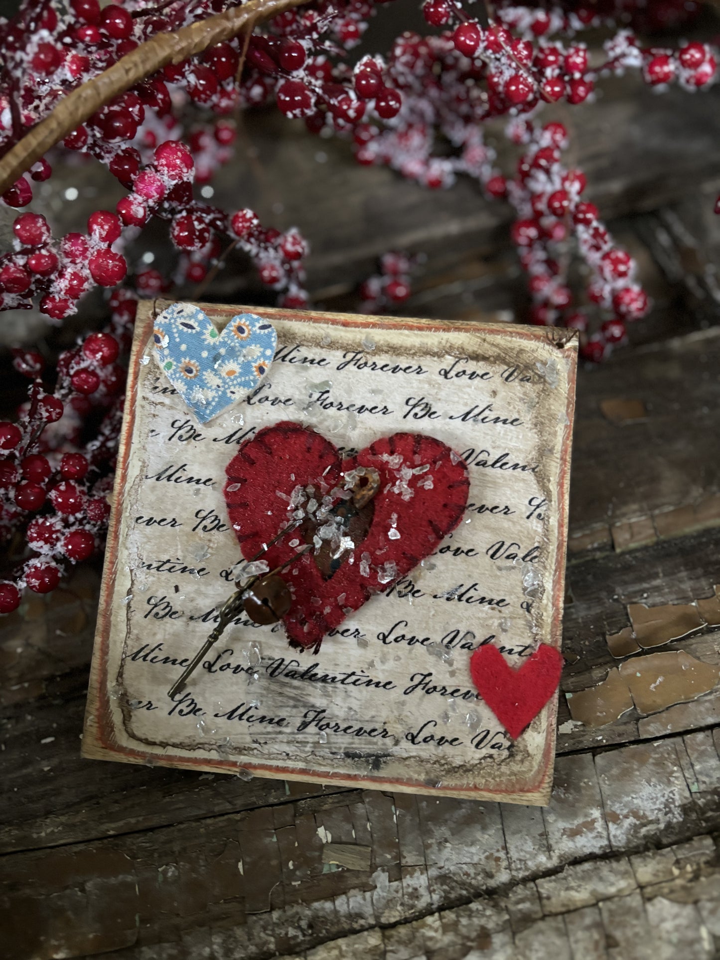 Primitive Grungy Valentine Wooden Sign/Primitive/Farmhouse Valentine Decor