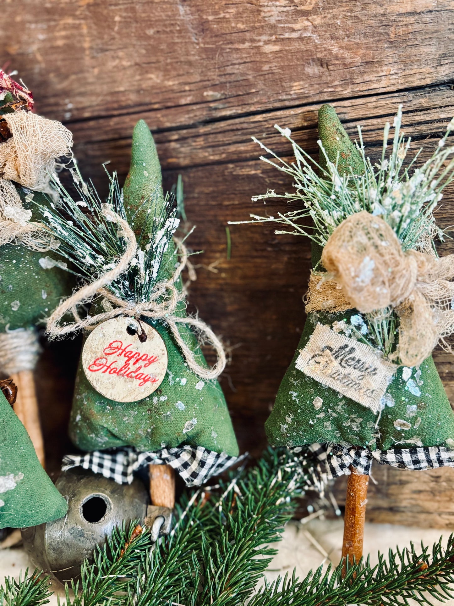 Handmade Christmas Tree Pokes, Primitive Bowl Fillers, Christmas Tree Ornies, Rustic Primitive Christmas Decor, Holiday Decor, Christmas