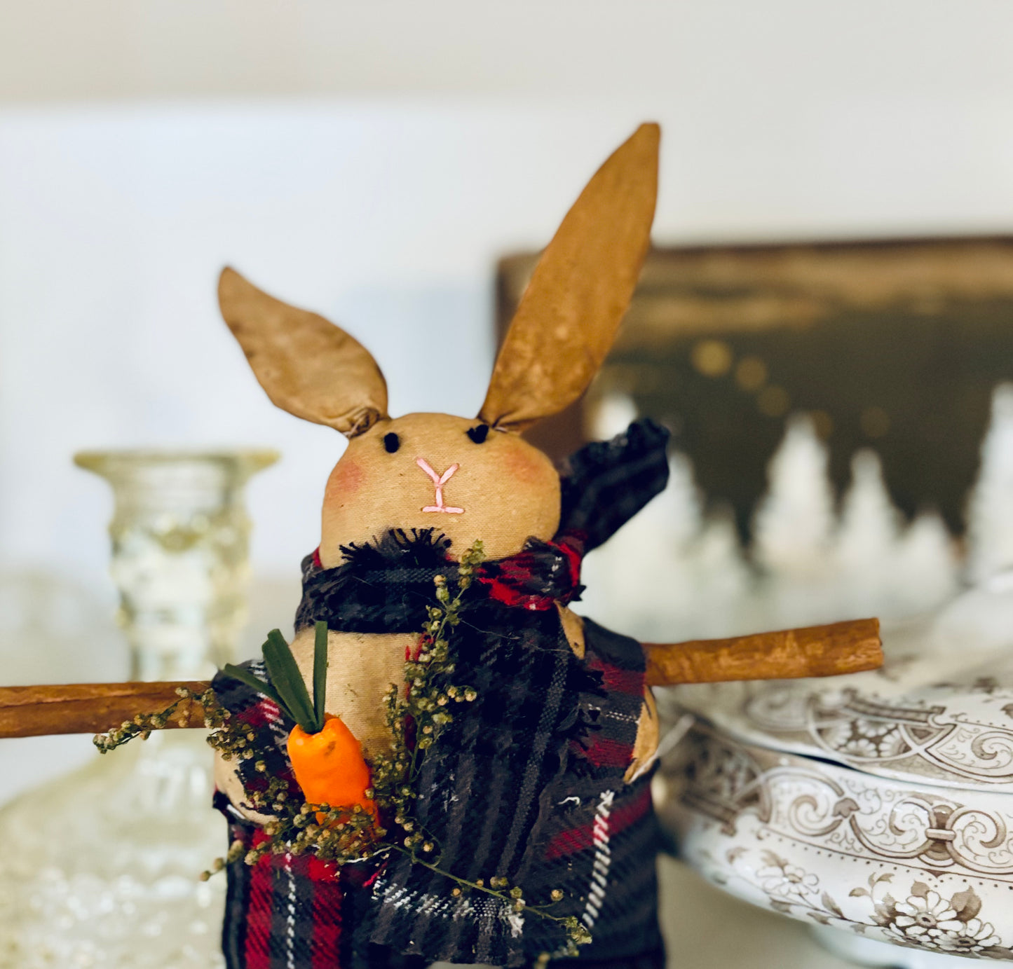 Primitive Bunny~Grungy Easter Bunny~Handmade Bunny~Primitive Spring~Primitive Easter~Primitive Farmhouse~Primitive Rabbit~Handmade Easter Decor