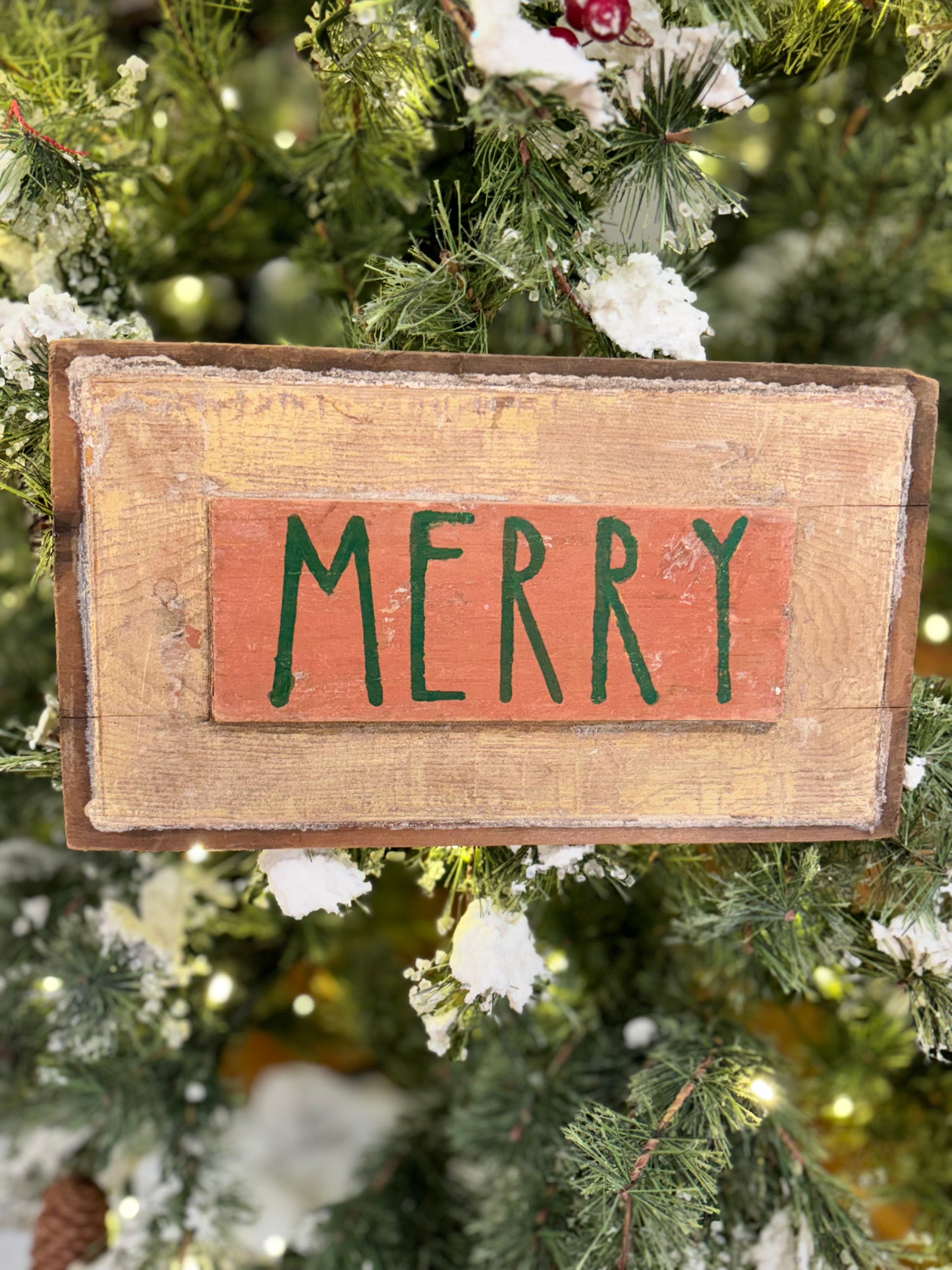 Antique Farmhouse Christmas Sign, Salvaged Wood, Rustic Christmas Sign, Handpainted Wooden Sign, Holiday Decor, Country Christmas Sign