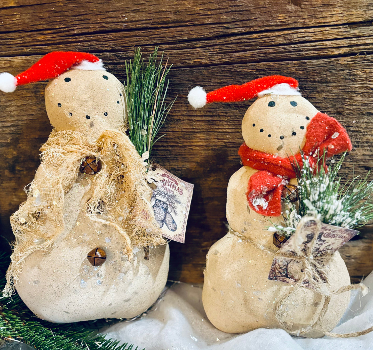 Primitive Christmas Winter Snowman, Snowman Ornie, Rustic Christmas Decor, Handmade Snowman, Christmas Winter Bowl Fillers