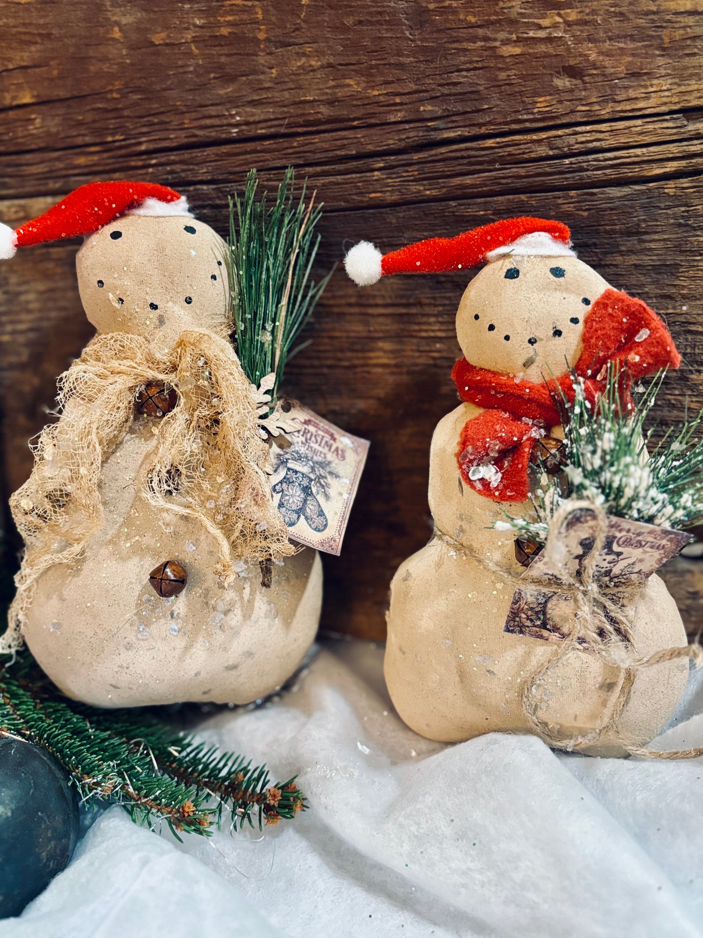 Primitive Christmas Winter Snowman, Snowman Ornie, Rustic Christmas Decor, Handmade Snowman, Christmas Winter Bowl Fillers