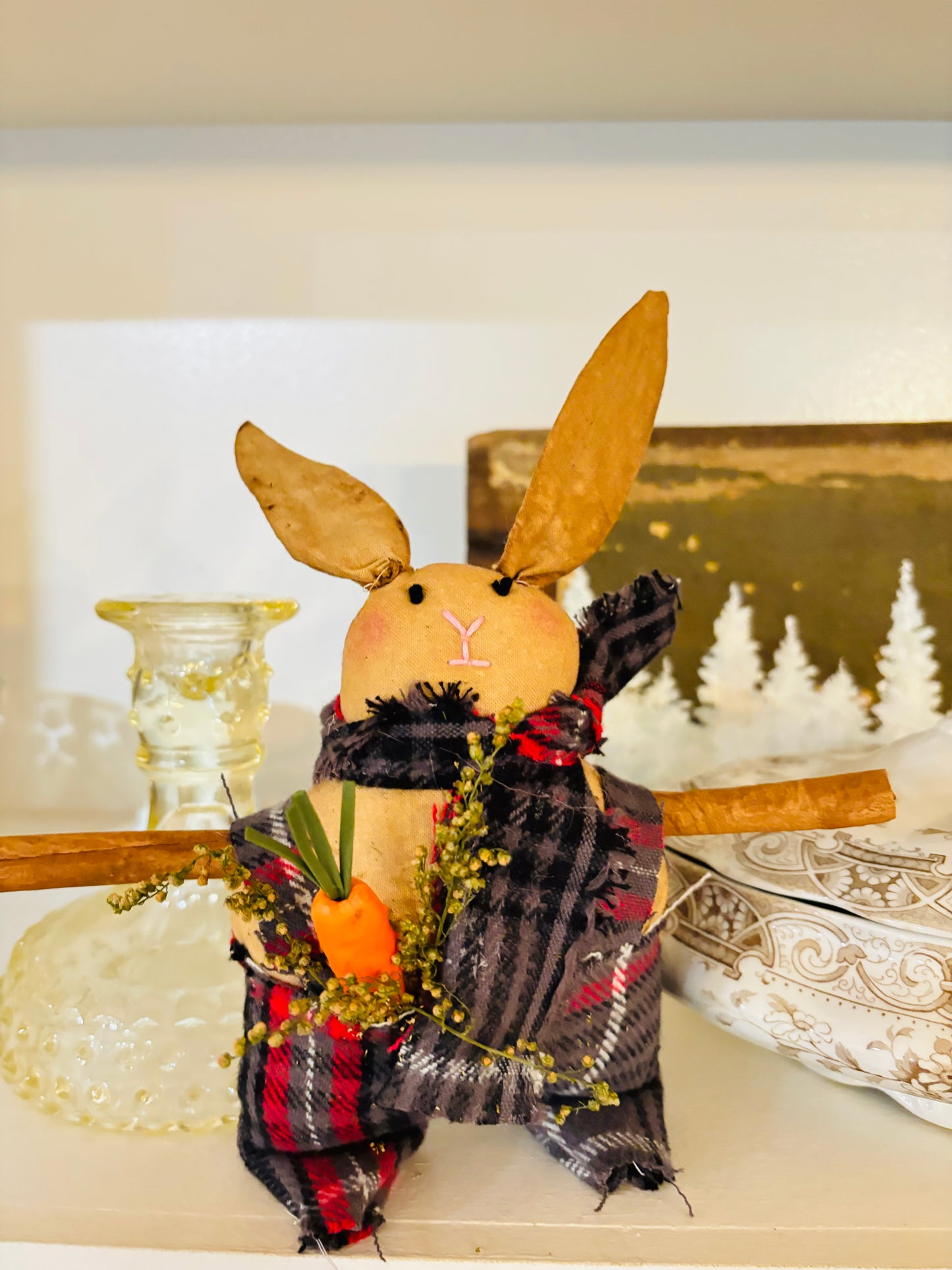 Primitive Bunny~Grungy Easter Bunny~Handmade Bunny~Primitive Spring~Primitive Easter~Primitive Farmhouse~Primitive Rabbit~Handmade Easter Decor