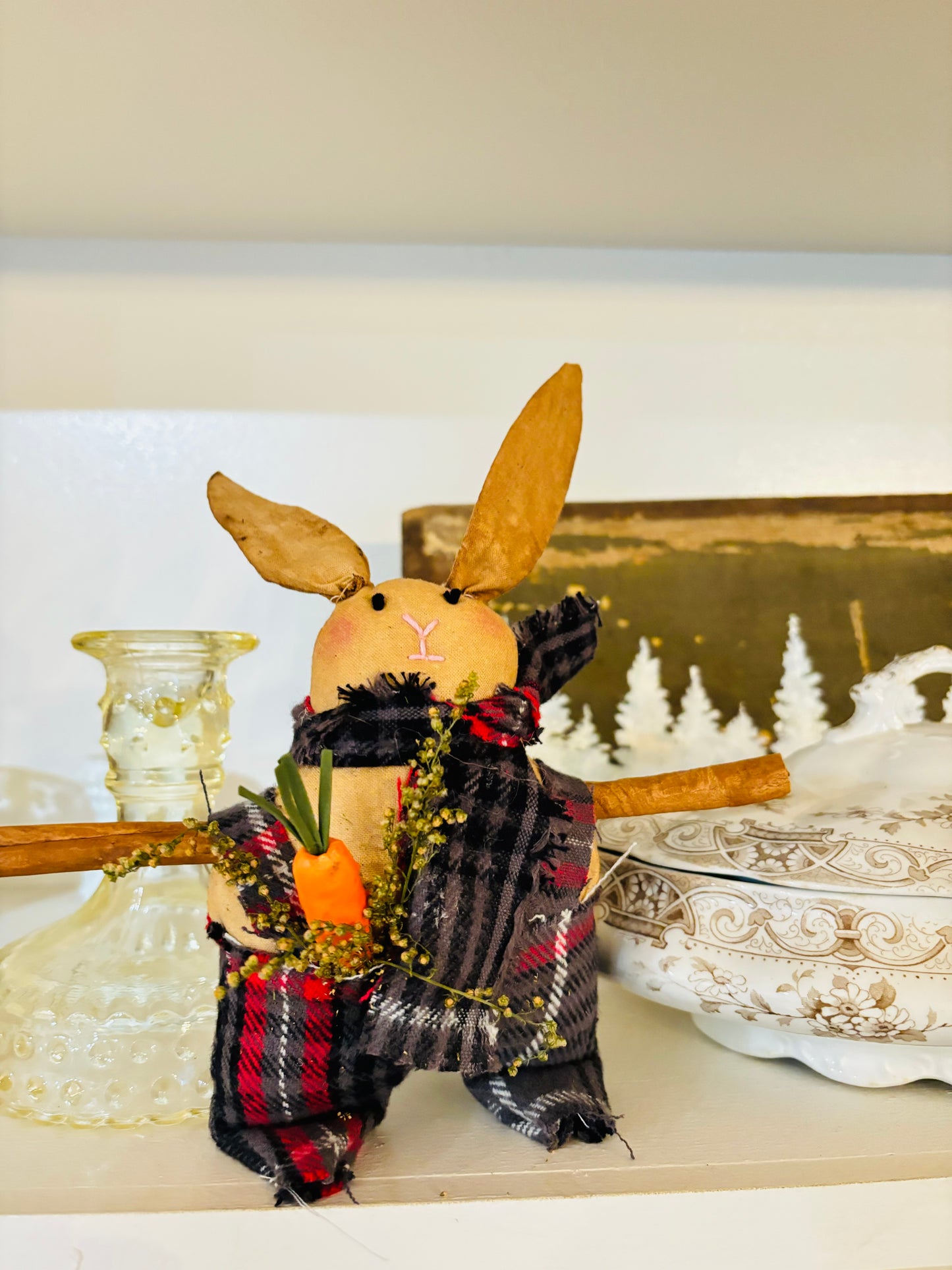 Primitive Bunny~Grungy Easter Bunny~Handmade Bunny~Primitive Spring~Primitive Easter~Primitive Farmhouse~Primitive Rabbit~Handmade Easter Decor