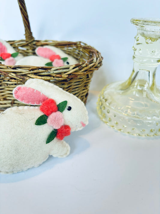 Wool Felt Easter Bunny, Bunny Bowl Fillers, Felt Bunny ,Felt Rabbit, Easter bunny, Hand Felted Sewn Bunnies