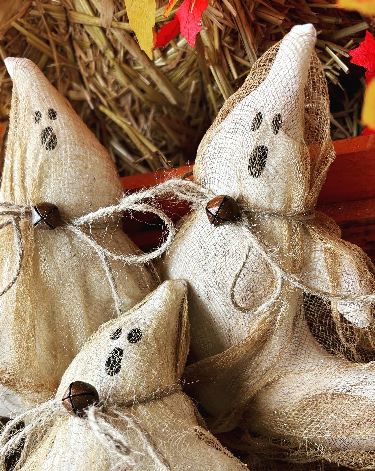 Primitive Sparkling Ghost Bowl Filler, Prim Ghost, Ghost Ornament, Primitive Halloween Decor, Halloween...