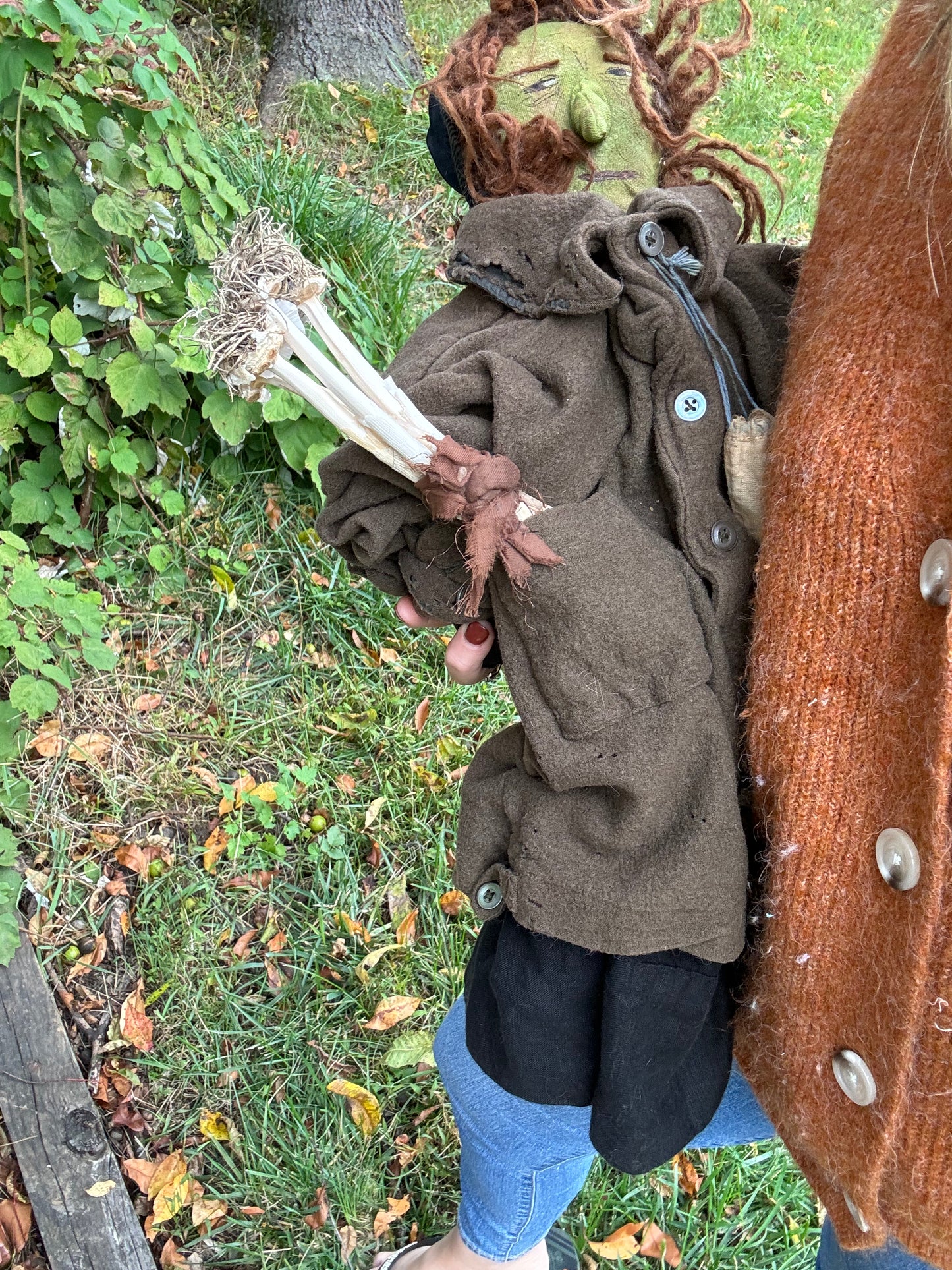 Primitive Halloween Old Witch, Old Hag Doll, Wicked Witch, Primitive Folk Art Doll, Early American Witch Doll