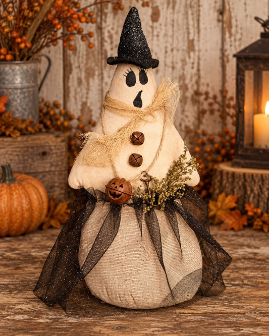 Primitive Ghost Doll, Handmade Halloween Decor, Spooky Ghost, Primitive Ghost Girl, Ghost Girl, Handmade Halloween, Halloween Fall Decor