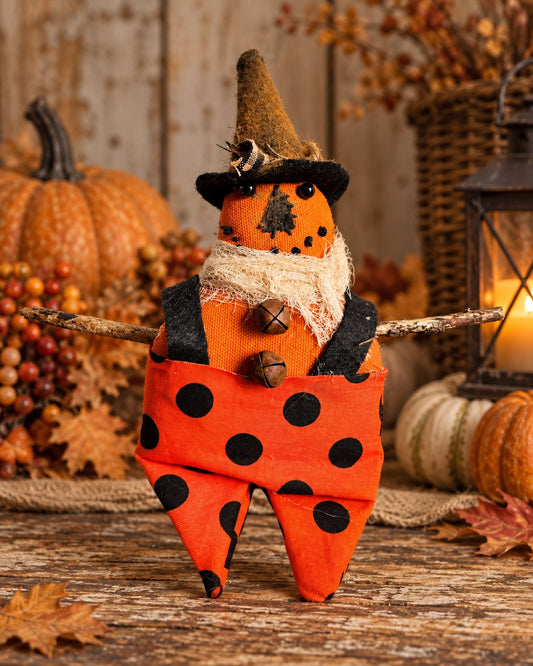 Handmade Primitive Pumpkin Doll, Halloween Witch Doll, Pumpkin Man, Handmade Pumpkins, Fall Decor, Home Decor, Handmade Witch Doll