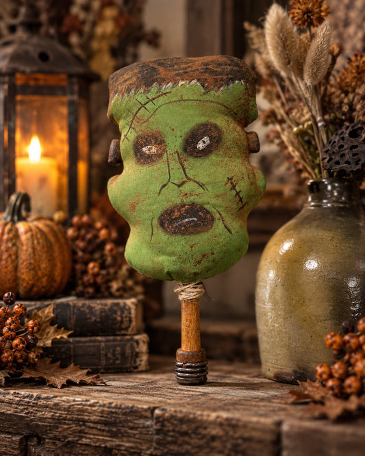 Halloween Folk Art Frankenstein Monster, Halloween Decor, Vintage Halloween, Primitive Vintage Halloween Monster