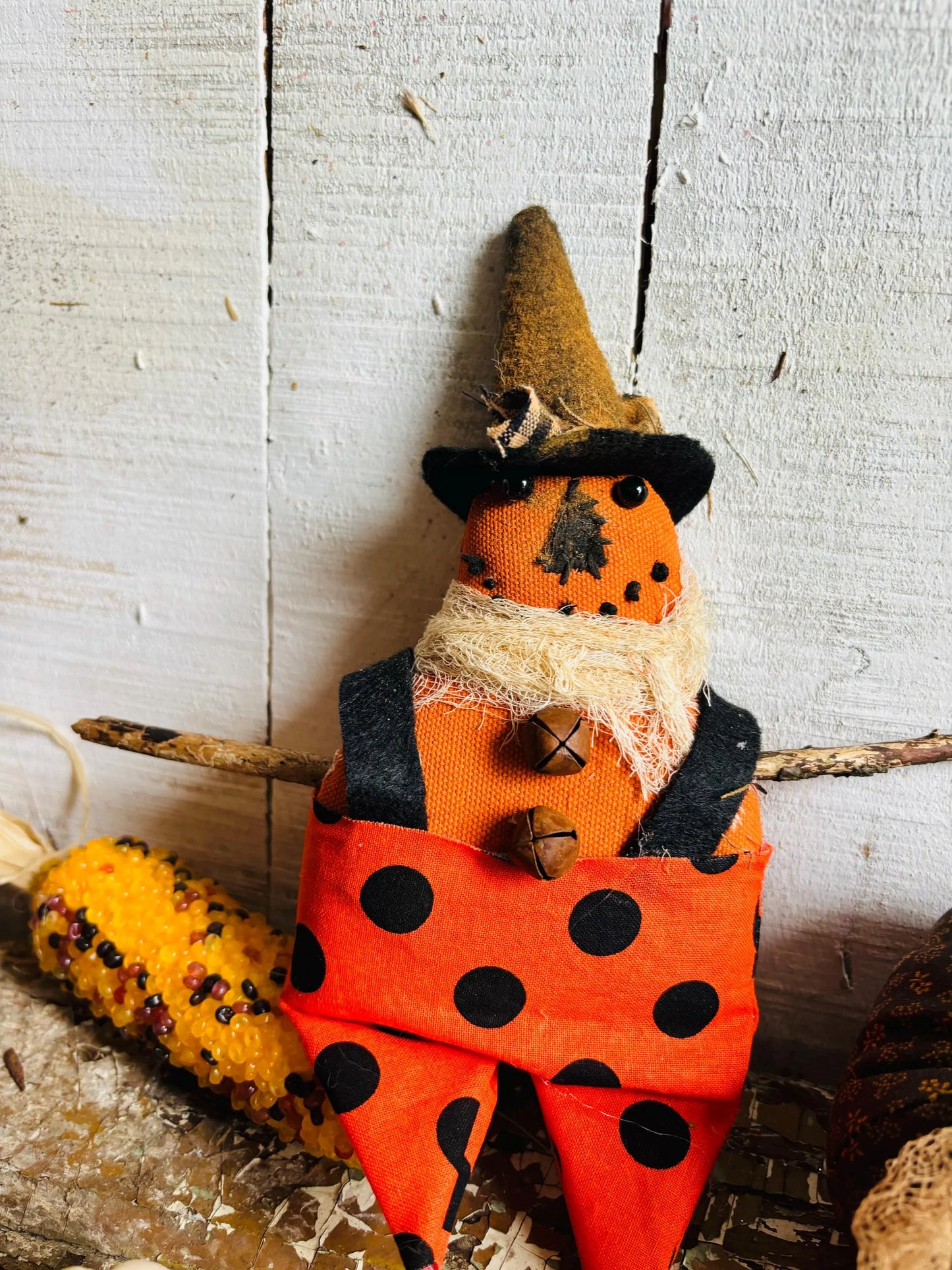 Handmade Primitive Pumpkin Doll, Halloween Witch Doll, Pumpkin Man, Handmade Pumpkins, Fall Decor, Home Decor, Handmade Witch Doll