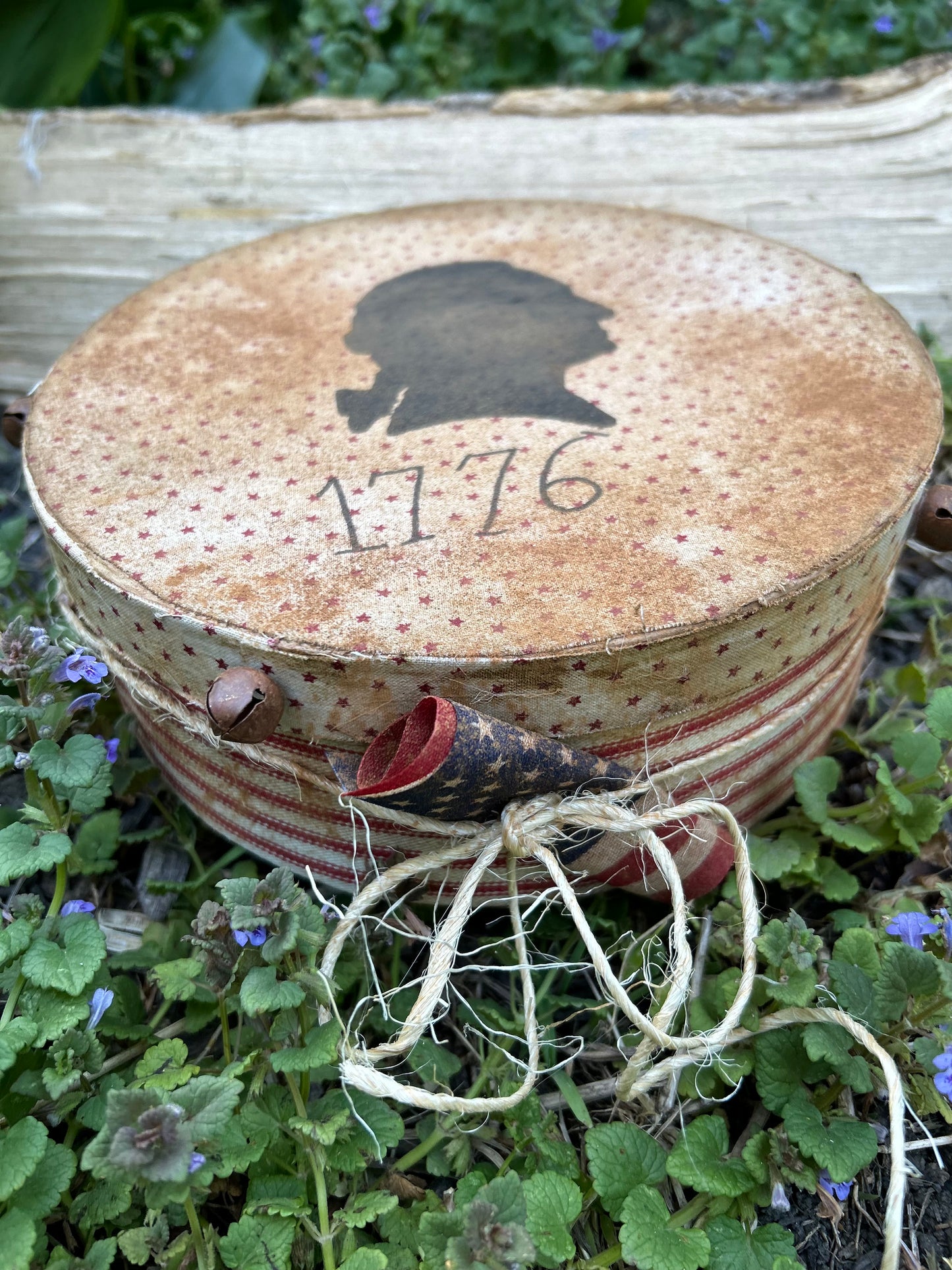 Primitive Patriotic Shaker Box, Americana Shaker Box, George Washington, Fourth of July Decor, Independence Day Decor