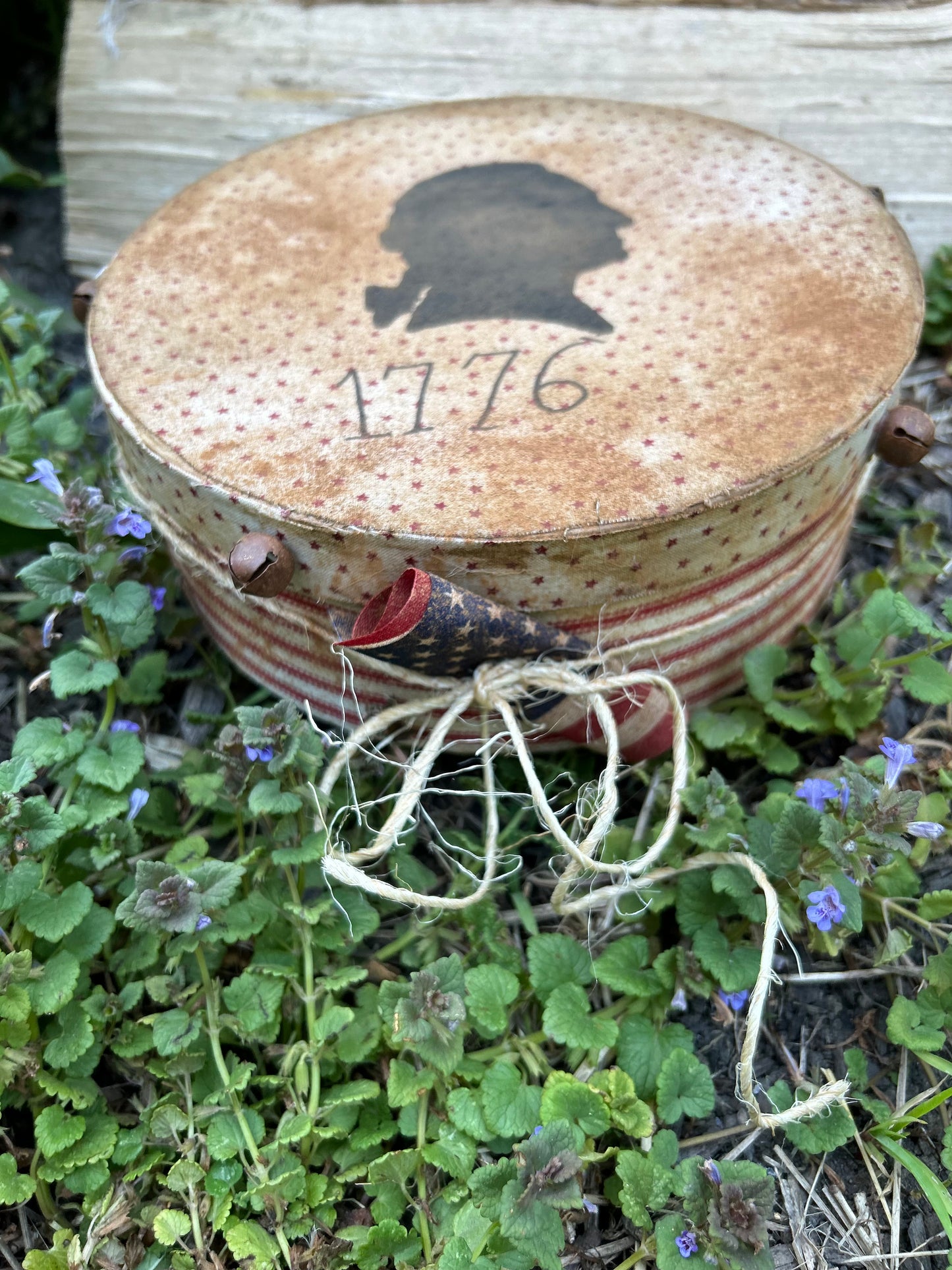 Primitive Patriotic Shaker Box, Americana Shaker Box, George Washington, Fourth of July Decor, Independence Day Decor