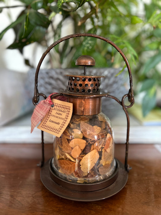 Primitive Potpourri Holder, Hanging Lantern, Primitive Decor