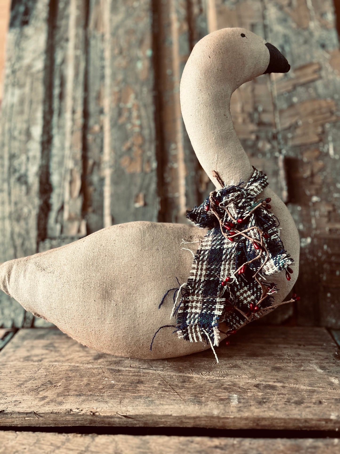 Primitive Handmade Goose, Large Canadian Goose, Goose Decor, Primitive Farmhouse