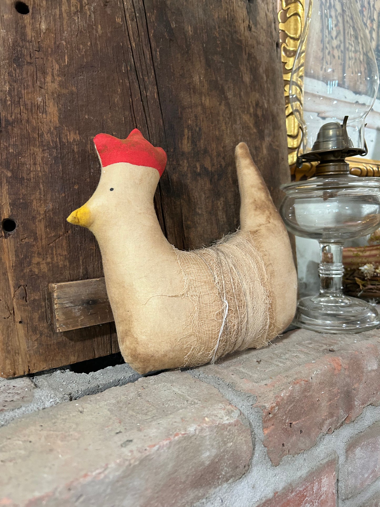 Primitive Farmhouse Hen, Primitive Chicken Decor, Country Decor