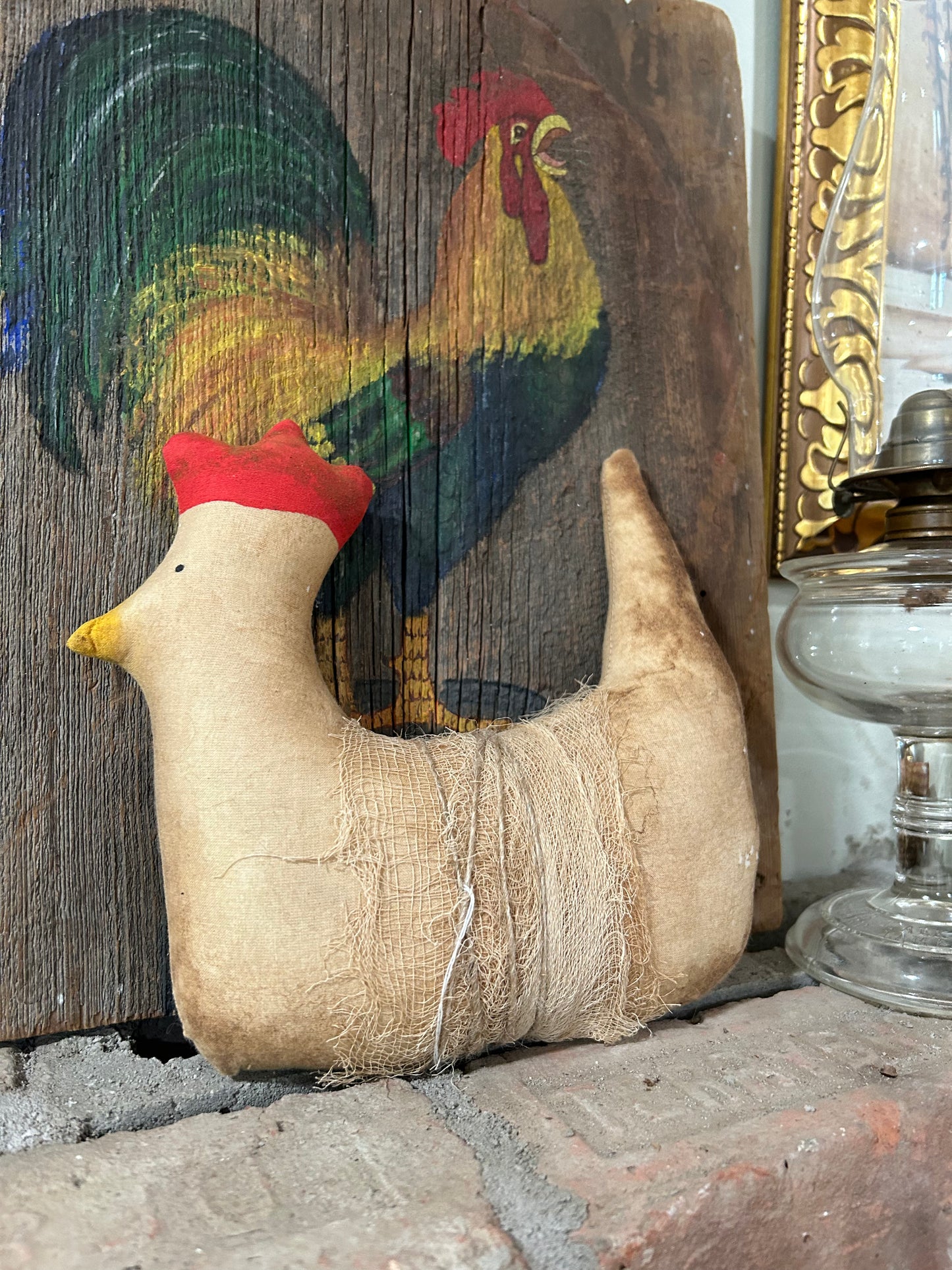 Primitive Farmhouse Hen, Primitive Chicken Decor, Country Decor