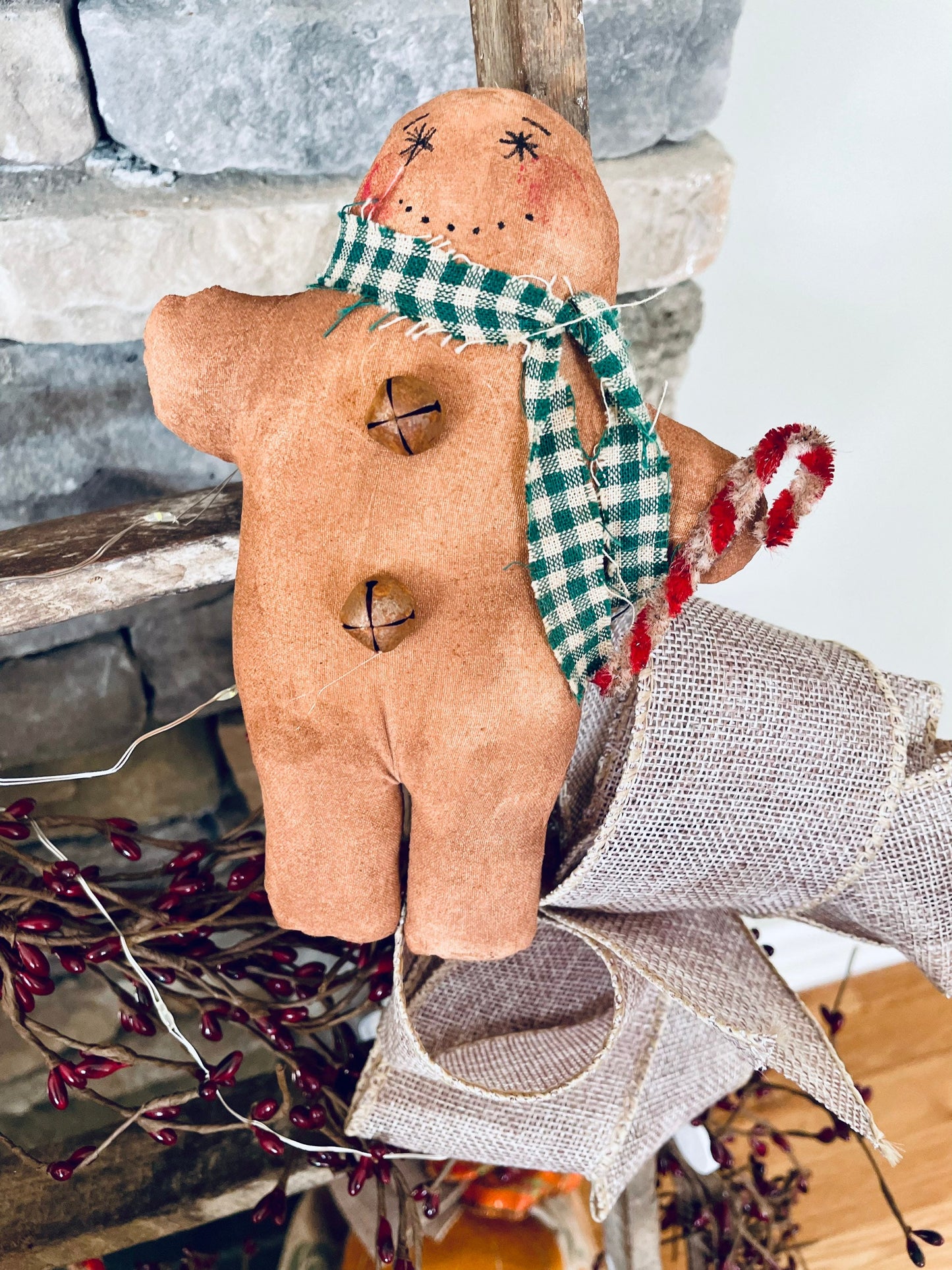 Primitive Gingerbread Man ornies - Bowl Fillers - Christmas Decor (2)