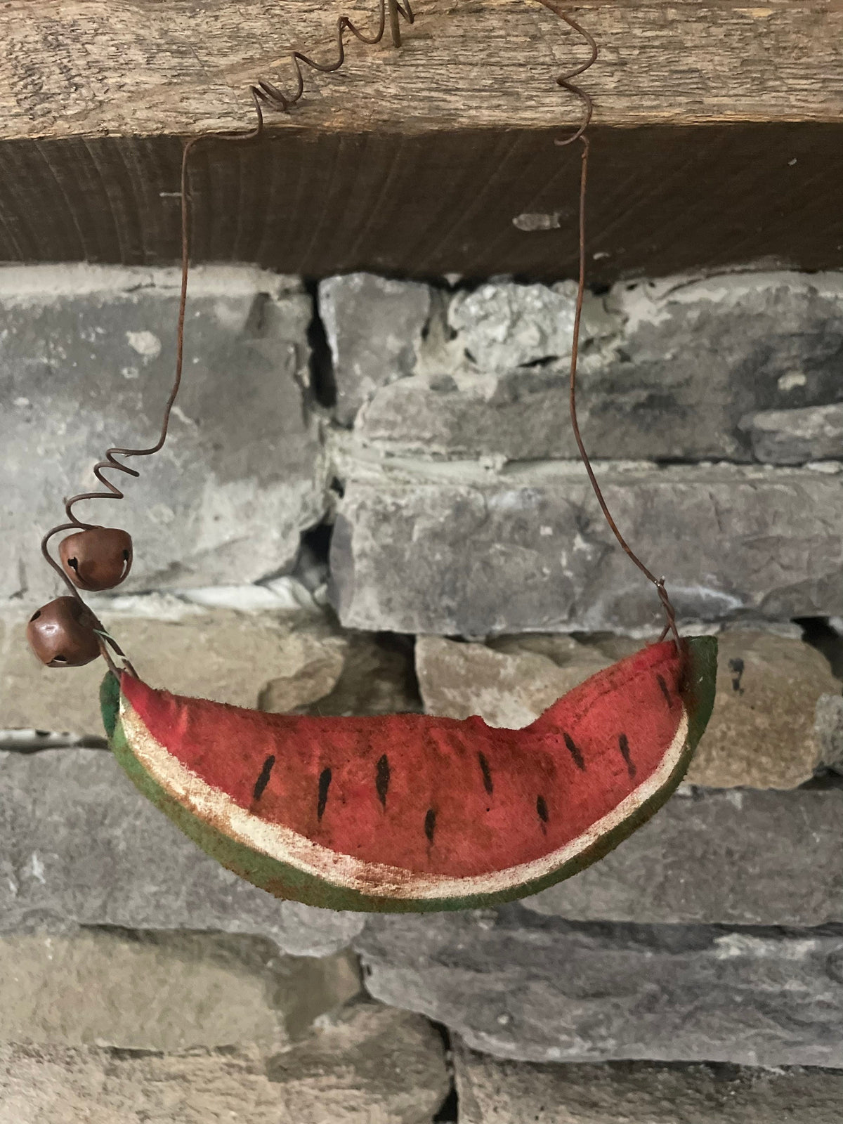 Primitive Watermelon Primitive Watermelon Summer Hanging Ornie - Primitive Ornament -Primit ...