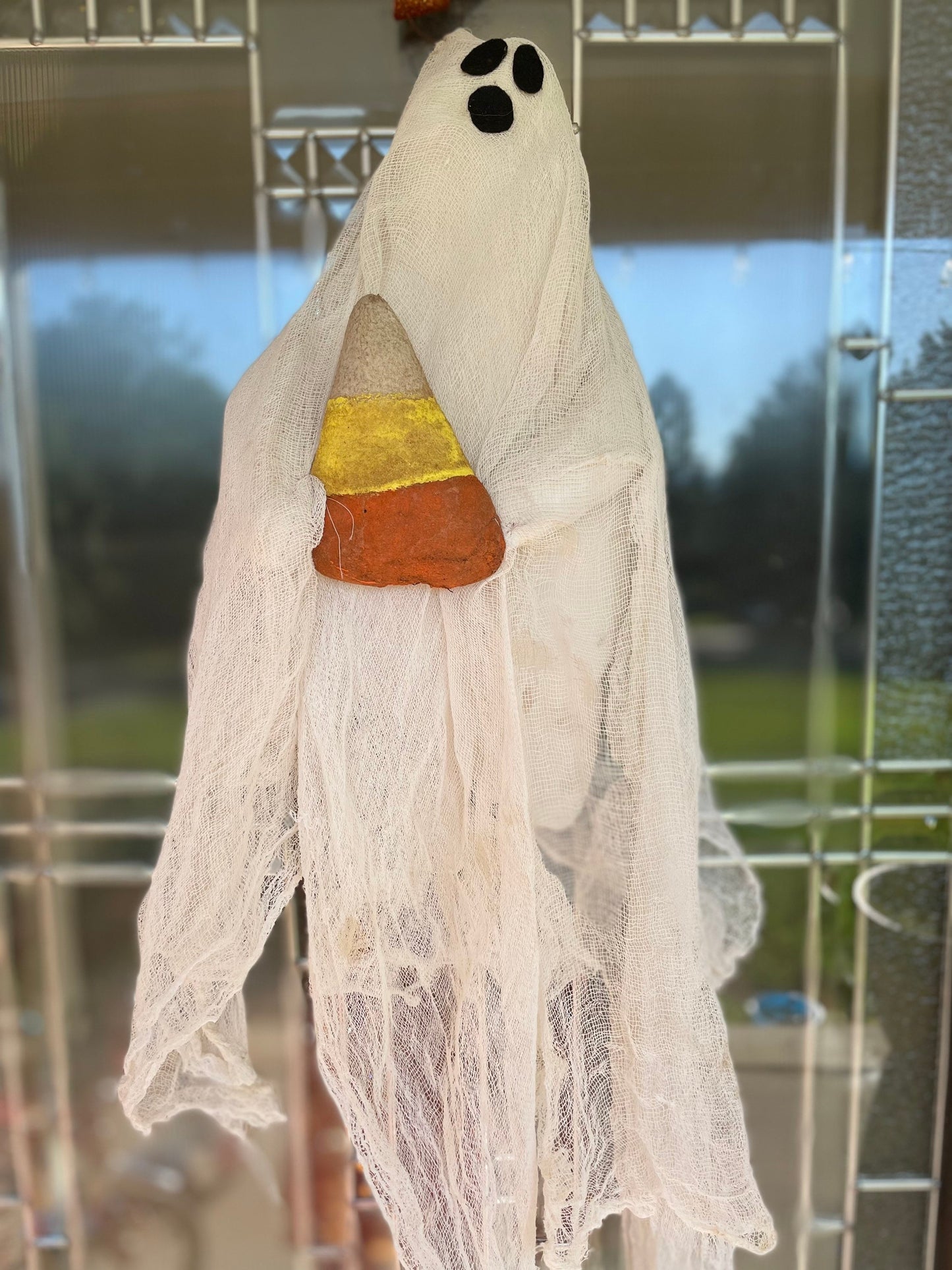 Primitive Large Hanging Ghost Decoration ~ Primitive Halloween Decor - Ghost Decor