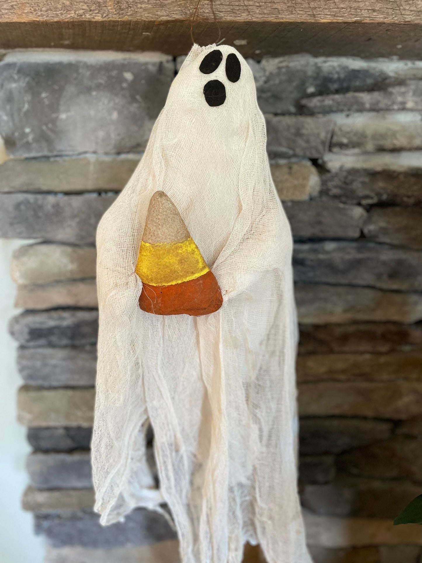 Primitive Large Hanging Ghost Decoration ~ Primitive Halloween Decor - Ghost Decor