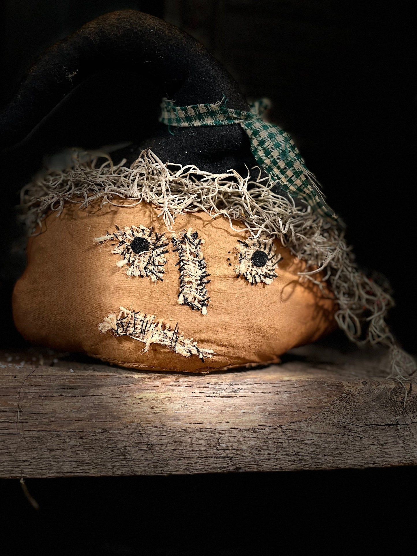 Primitive Pumpkin Scarecrow - Halloween Primitives - Halloween Pumpkin - Halloween Fall Decor