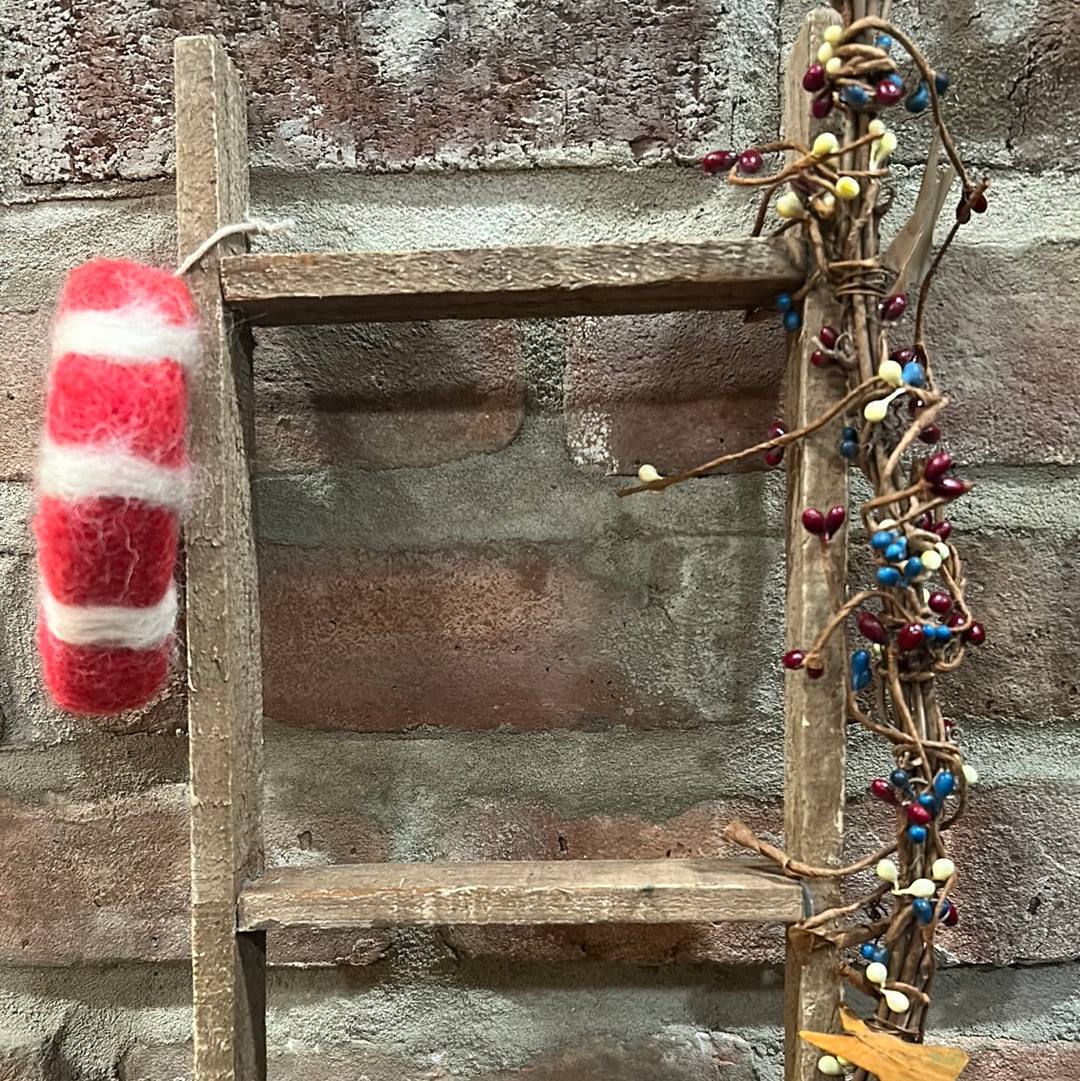tobacco lath ladders Medium Authentic Ladder with "Bless, This, Home" Signs and Pip Berries TOBACCO LADDERS