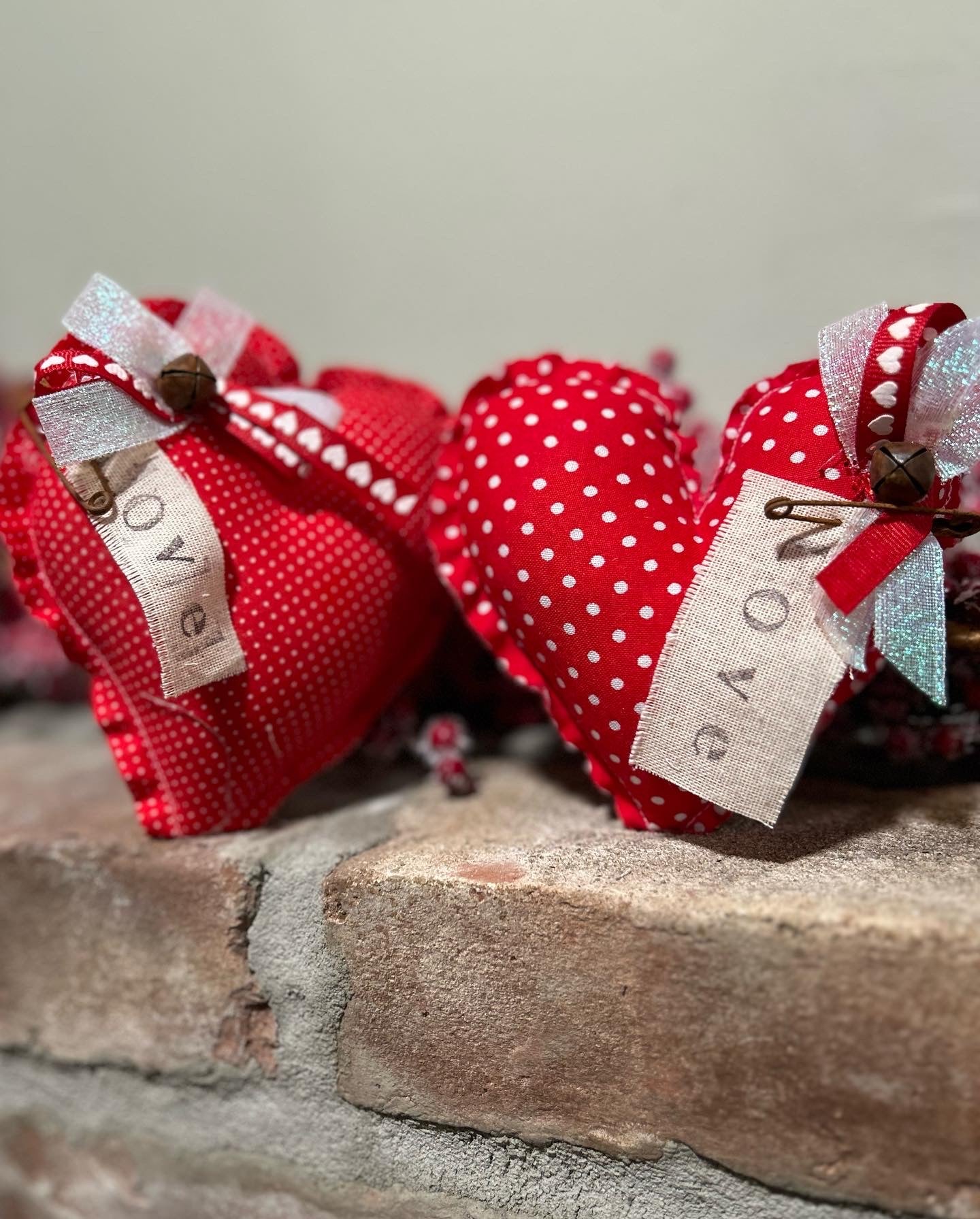 Valentines Day Polka Dot Heart Bowl Fillers