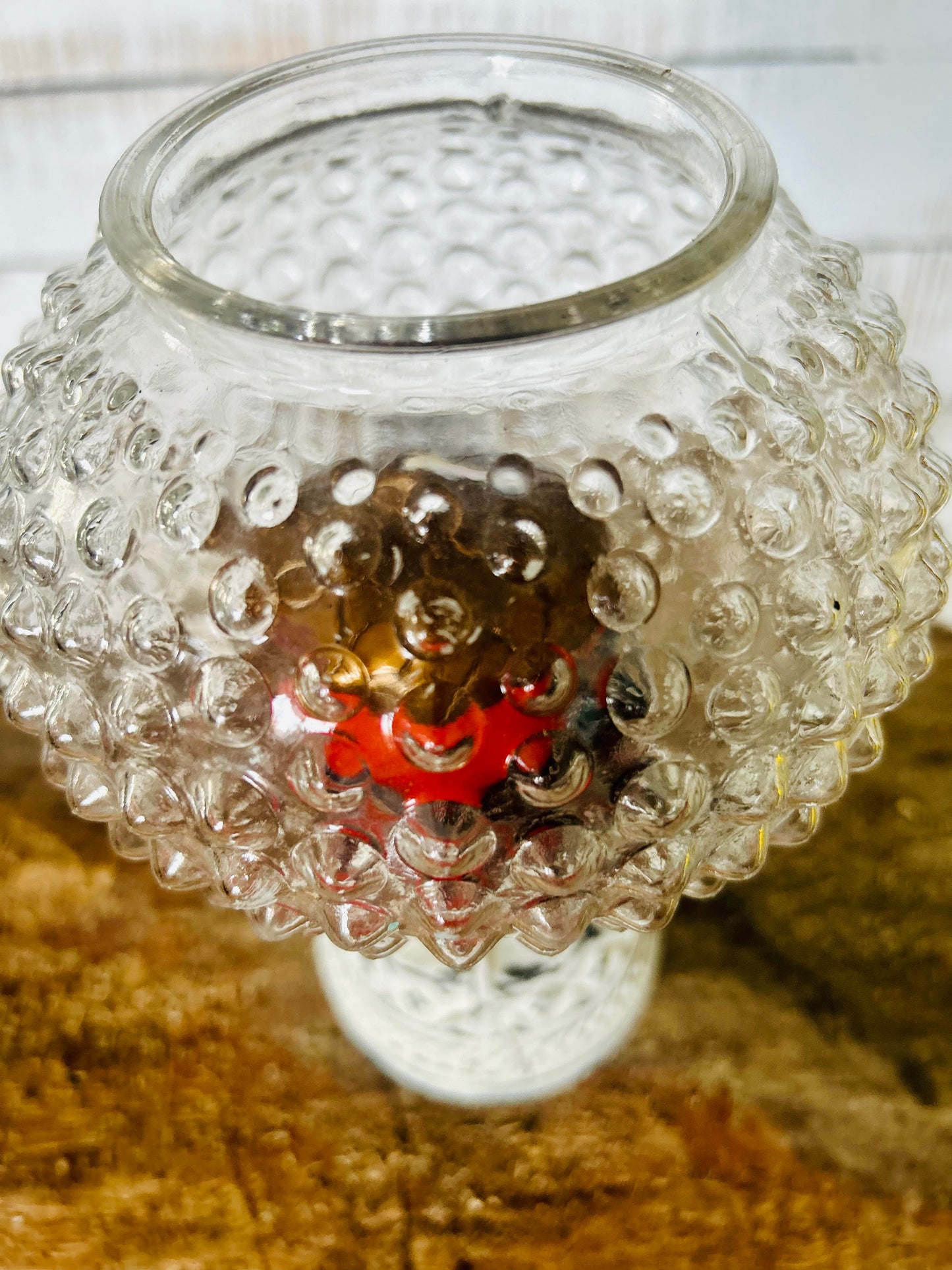 Vintage Farmhouse Upcycled Candle Holder Hurricane Lamp