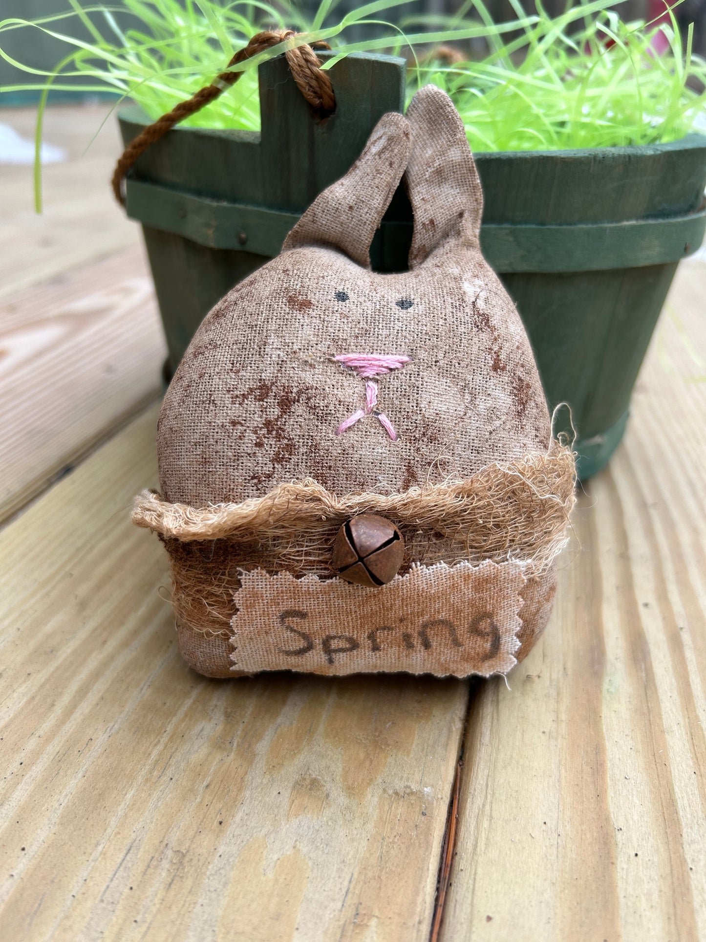 Primitive, Easter bunny, primitive, Easter, home, decor, primitive, Bonnie folk art