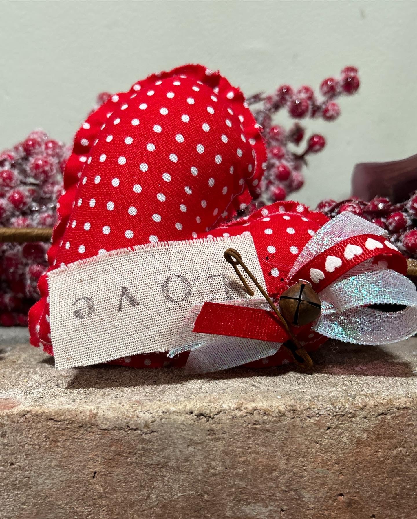 Valentines Day Polka Dot Heart Bowl Fillers