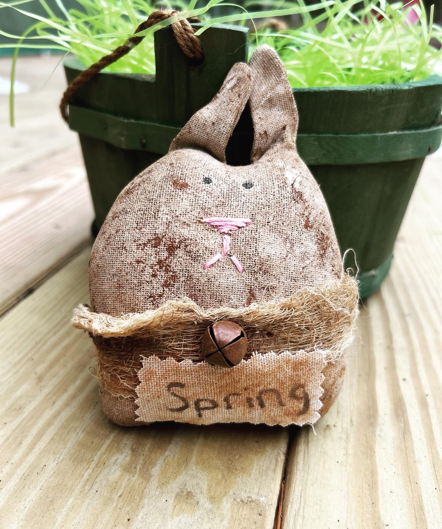 Primitive, Easter bunny, primitive, Easter, home, decor, primitive, Bonnie folk art